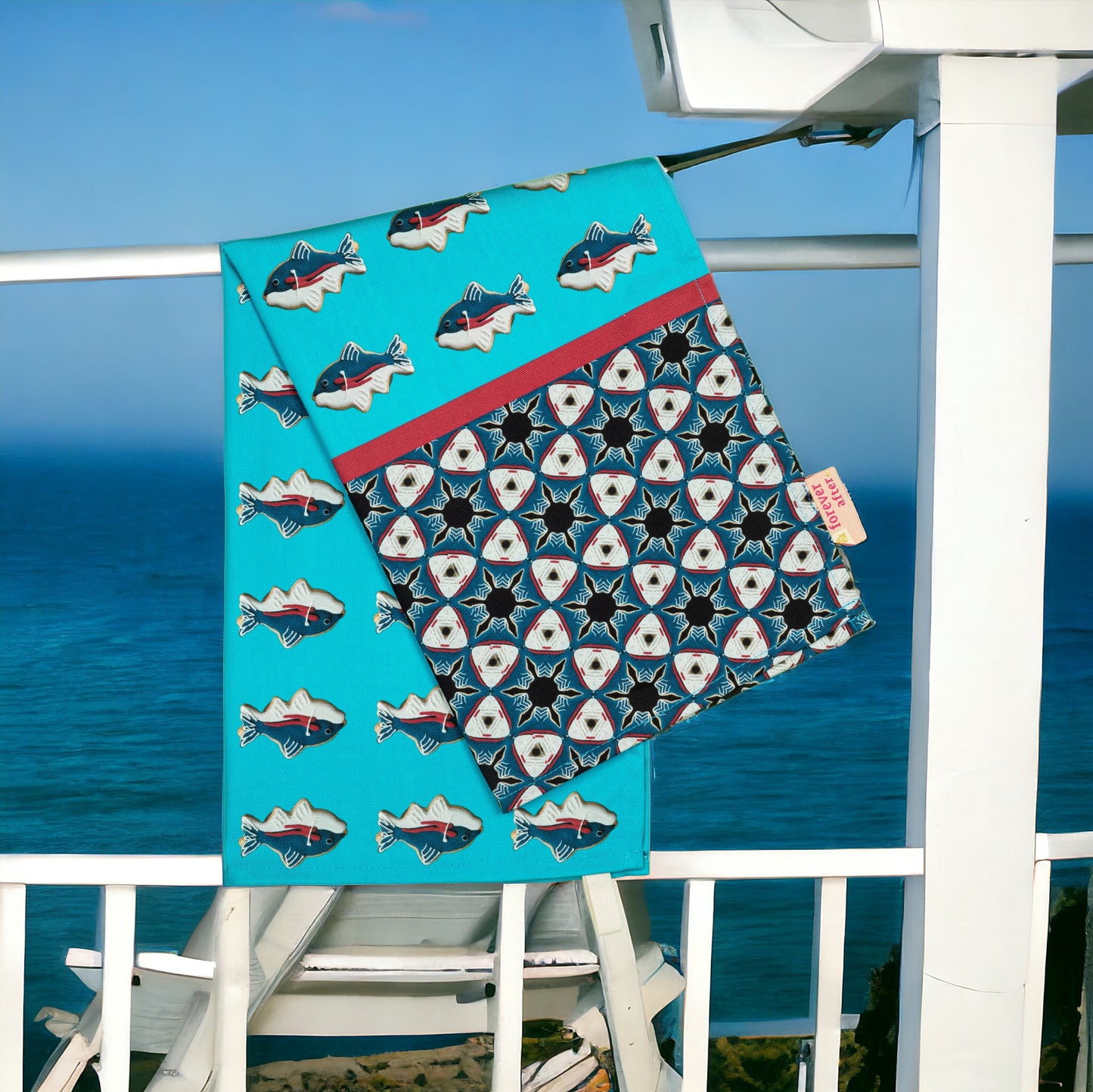 SKIPPING OVER THE OCEAN TEA TOWEL